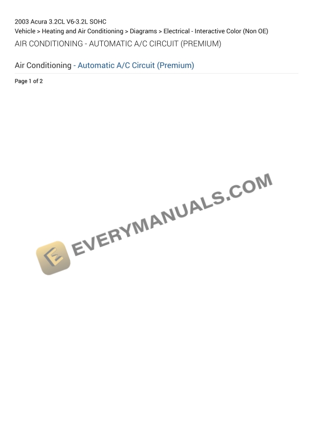 acura 32cl 2003 electrical diagrams v6 32l sohc 1