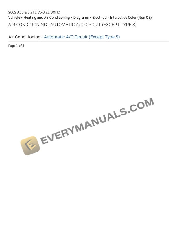 acura 32tl 2002 electrical diagrams v6 32l sohc 1