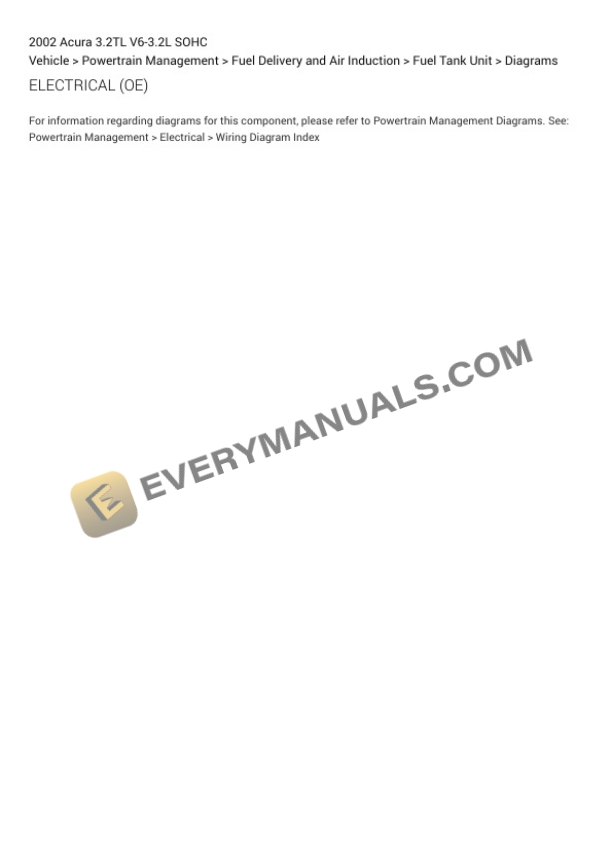 Acura 3.2TL 2002 Electrical Diagrams V6-3.2L SOHC-3