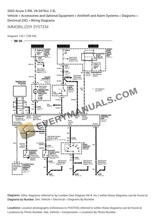 Acura 3.5RL 2003 Electrical Diagrams V6-3474cc 3.5L 6 Acura 3.5RL 2003 Electrical Diagrams V6-3474cc 3.5L - Image 4