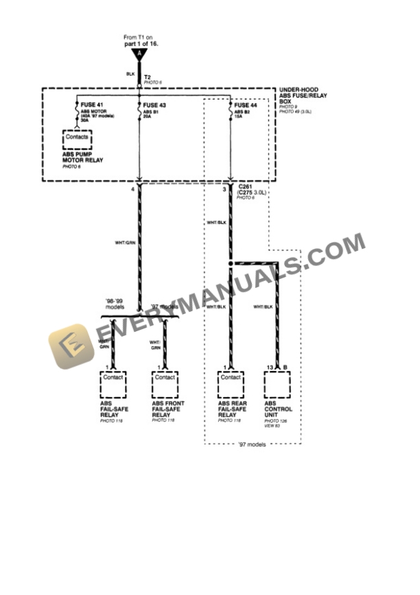 Acura CL 1998 Electrical Diagrams V6-3.0L SOHC (VTEC) 4 Acura CL 1998 Electrical Diagrams V6-3.0L SOHC (VTEC) - Image 2