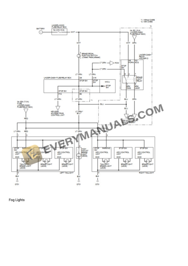 Acura ILX 2018 Electrical Diagrams L4-2.4L (K24V7)-2