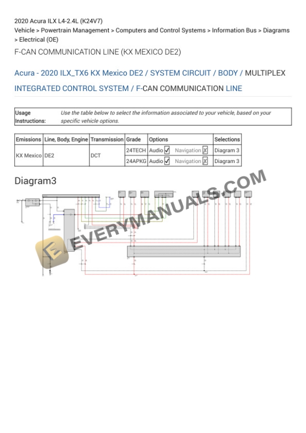 Acura ILX 2020 Electrical Diagrams L4-2.4L (K24V7)-2