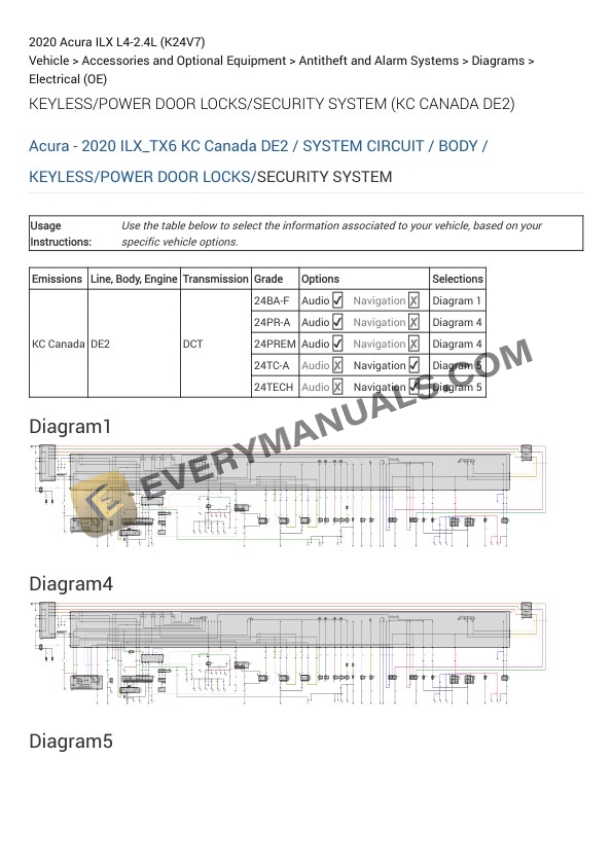 Acura ILX 2020 Electrical Diagrams L4-2.4L (K24V7)-3