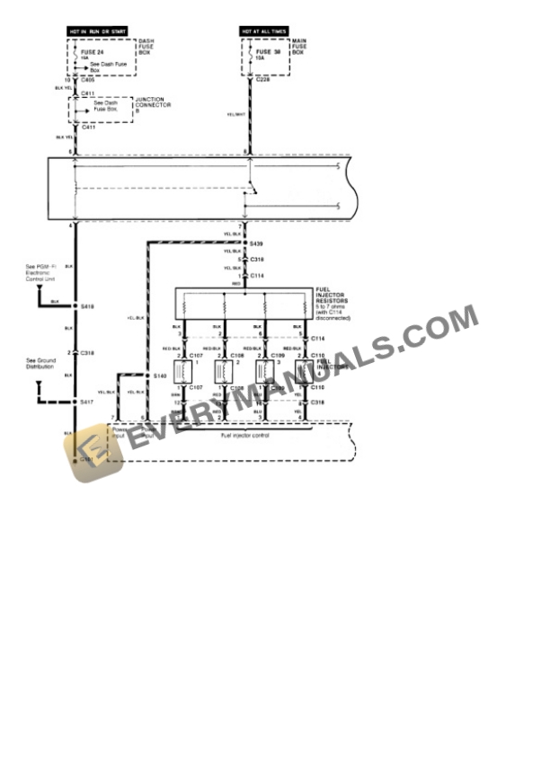 Acura Integra 1991 Electrical Diagrams L4-1834cc 1.8L DOHC FI 7 Acura Integra 1991 Electrical Diagrams L4-1834cc 1.8L DOHC FI - Image 5