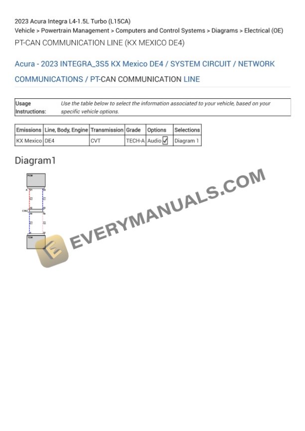 Acura Integra 2023 Electrical Diagrams L4-1.5L Turbo (L15CA)-5