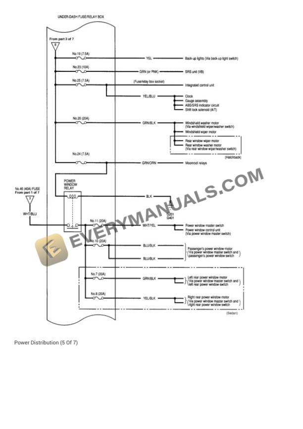 Acura Integra GS Sedan 1998 Electrical Diagrams L4-1834cc 1.8L DOHC MFI 7 Acura Integra GS Sedan 1998 Electrical Diagrams L4-1834cc 1.8L DOHC MFI - Image 5