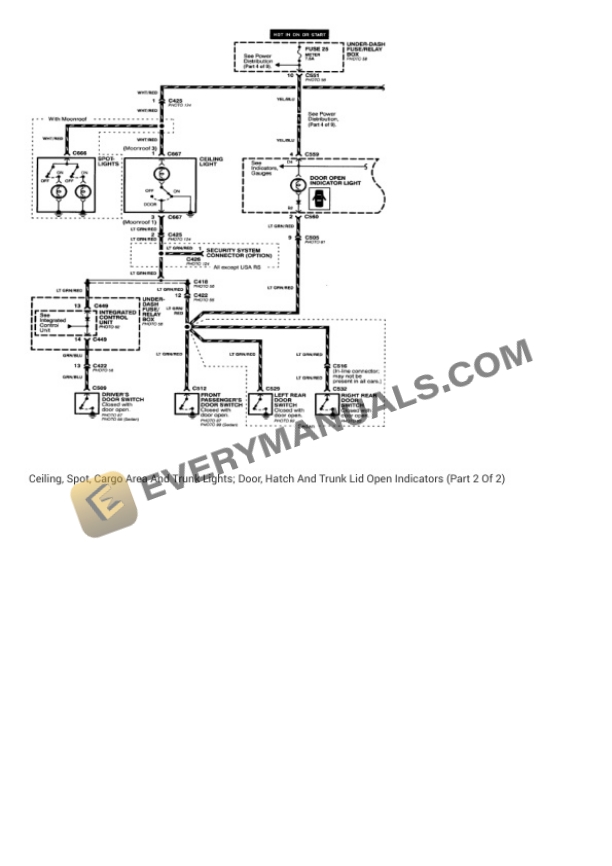 Acura Integra LS Coupe 2000 Electrical Diagrams L4-1834cc 1.8L DOHC MFI 4 Acura Integra LS Coupe 2000 Electrical Diagrams L4-1834cc 1.8L DOHC MFI - Image 2