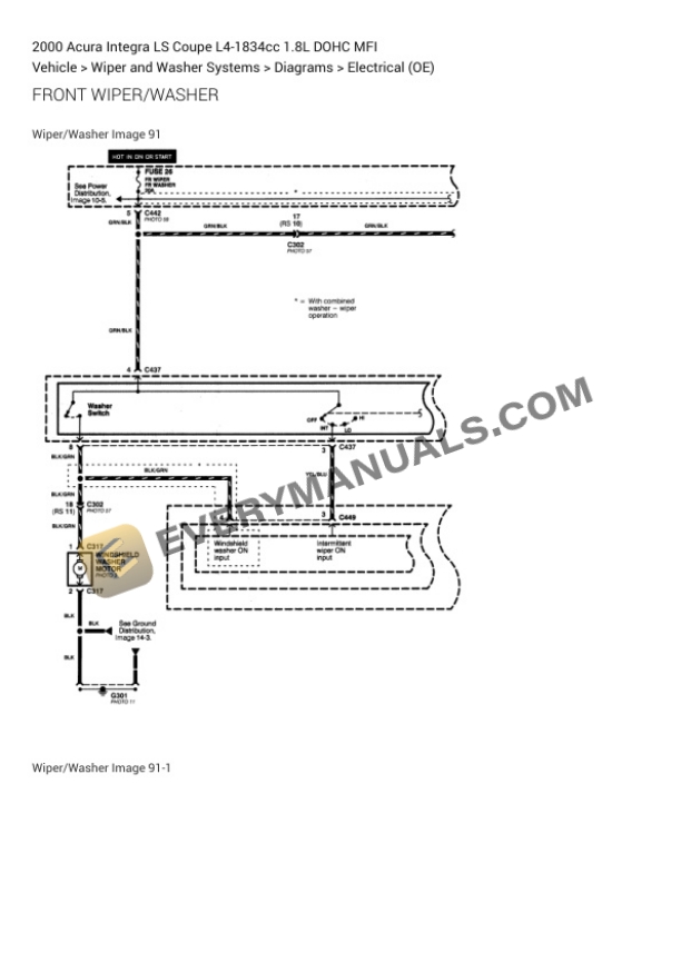 Acura Integra LS Coupe 2000 Electrical Diagrams L4-1834cc 1.8L DOHC MFI 5 Acura Integra LS Coupe 2000 Electrical Diagrams L4-1834cc 1.8L DOHC MFI - Image 3