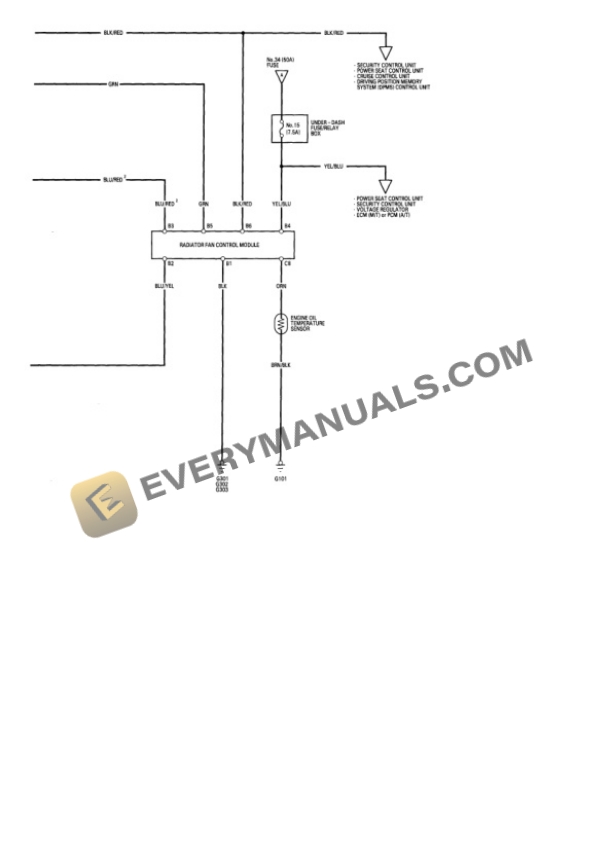 Acura Legend Sedan 1995 Electrical Diagrams V6-3206cc 3.2L SOHC FI 7 Acura Legend Sedan 1995 Electrical Diagrams V6-3206cc 3.2L SOHC FI - Image 5