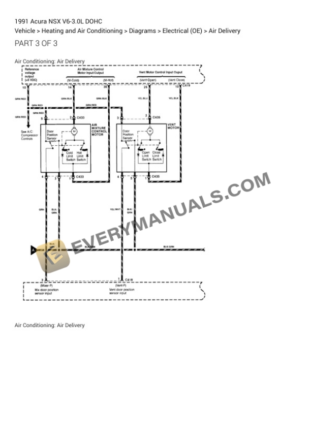 Acura NSX 1991 Electrical Diagrams V6-3.0L DOHC 6 Acura NSX 1991 Electrical Diagrams V6-3.0L DOHC - Image 4