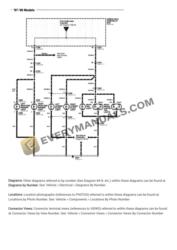 Acura NSX 1998 Electrical Diagrams V6-3.2L DOHC (VTEC) 7 Acura NSX 1998 Electrical Diagrams V6-3.2L DOHC (VTEC) - Image 5