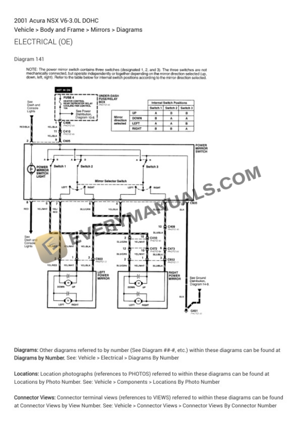 Acura NSX 2001 Electrical Diagrams V6-3.0L DOHC 7 Acura NSX 2001 Electrical Diagrams V6-3.0L DOHC - Image 5