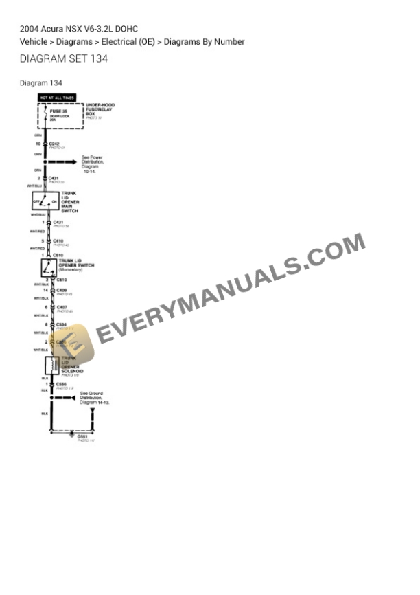 Acura NSX 2004 Electrical Diagrams V6-3.2L DOHC 4 Acura NSX 2004 Electrical Diagrams V6-3.2L DOHC - Image 2