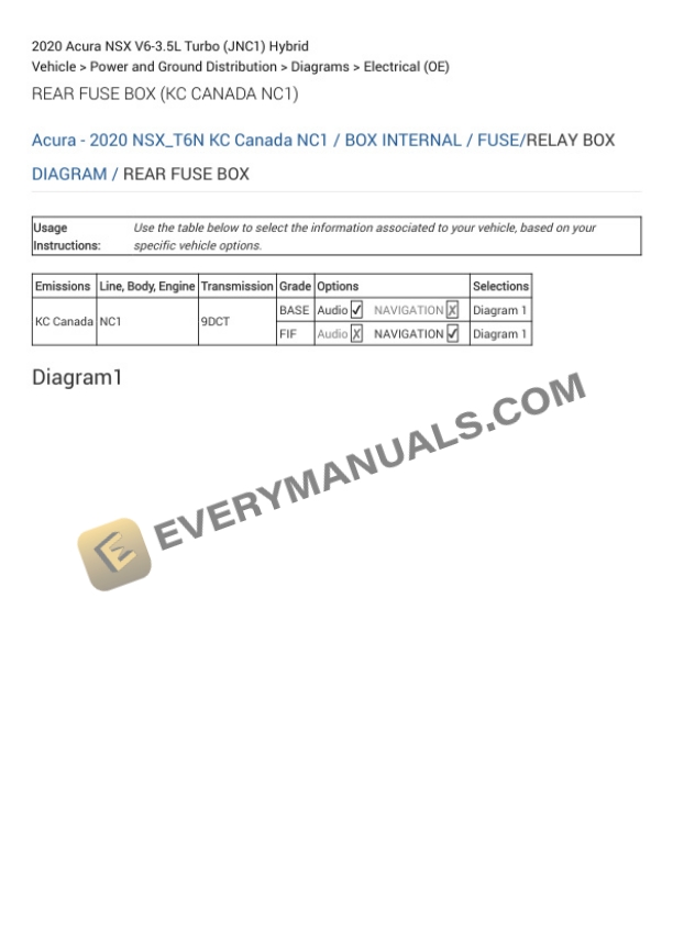 Acura NSX 2020 Electrical Diagrams V6-3.5L Turbo (JNC1) Hybrid-5