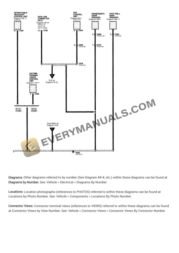 Acura NSX-T 1998 Electrical Diagrams V6-3.0L DOHC (VTEC) 5 Acura NSX-T 1998 Electrical Diagrams V6-3.0L DOHC (VTEC) - Image 3