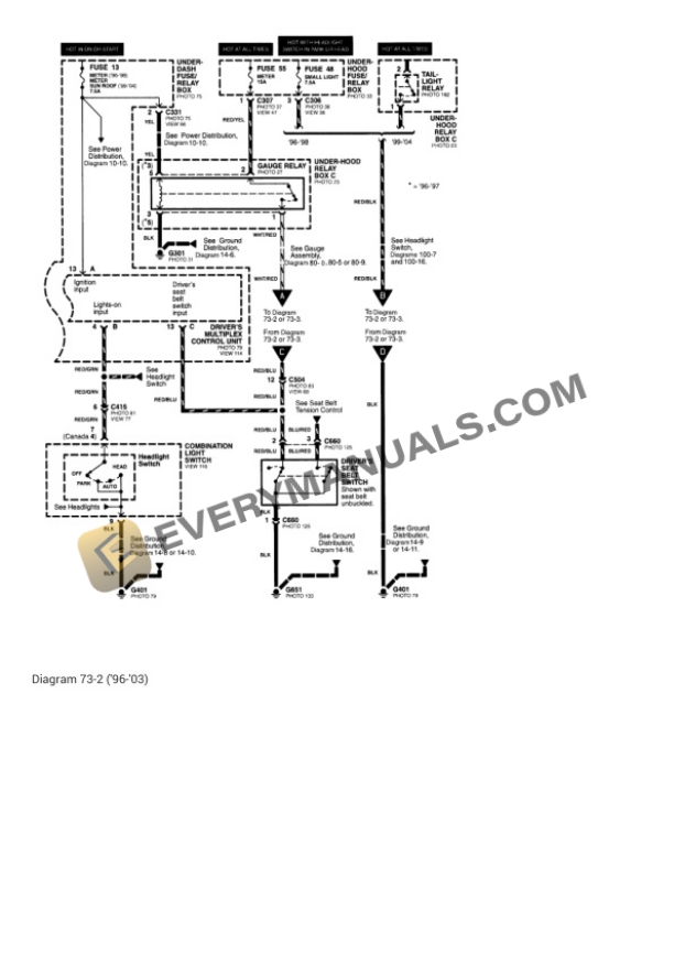 Acura RL 2000 Electrical Diagrams V6-3474cc 3.5L-5