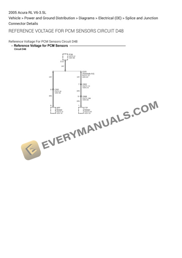 Acura RL 2005 Electrical Diagrams V6-3.5L-5