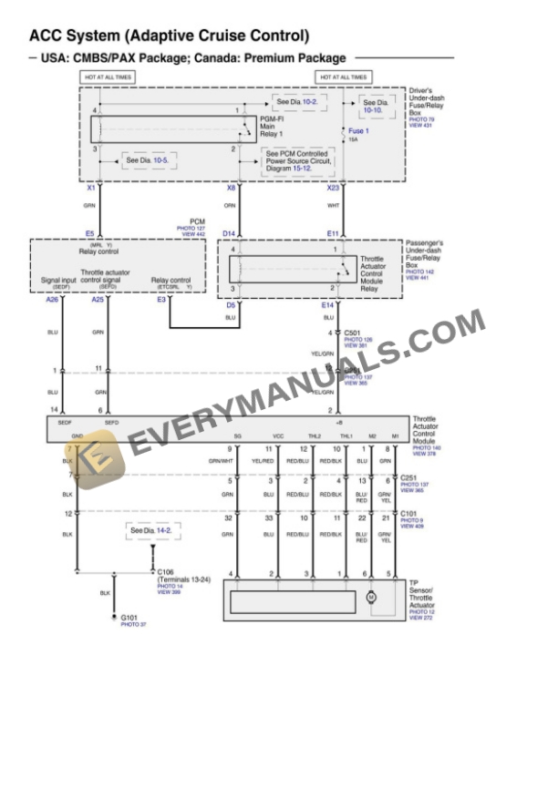 Acura RL 2009 Electrical Diagrams V6-3.7L-4