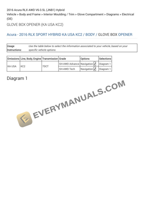 Acura RLX AWD 2016 Electrical Diagrams V6-3.5L (JNB1) Hybrid-3