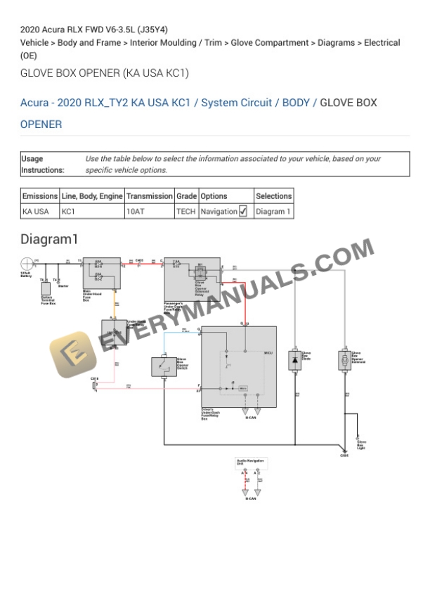 Acura RLX FWD 2020 Electrical Diagrams V6-3.5L (J35Y4)-4