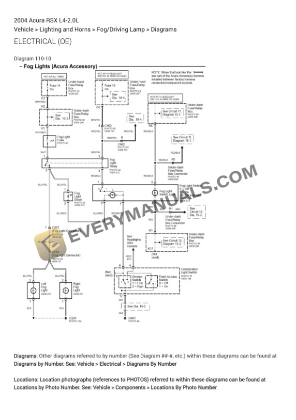 Acura RSX 2004 Electrical Diagrams L4-2.0L 6 Acura RSX 2004 Electrical Diagrams L4-2.0L - Image 4