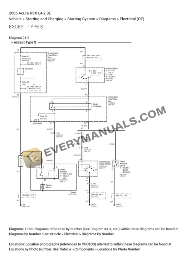 Acura RSX 2005 Electrical Diagrams L4-2.0L 6 Acura RSX 2005 Electrical Diagrams L4-2.0L - Image 4