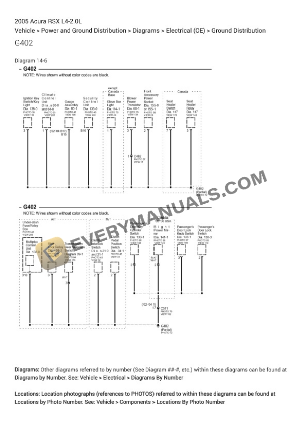 Acura RSX 2005 Electrical Diagrams L4-2.0L 7 Acura RSX 2005 Electrical Diagrams L4-2.0L - Image 5
