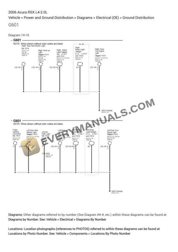 Acura RSX 2006 Electrical Diagrams L4-2.0L-5