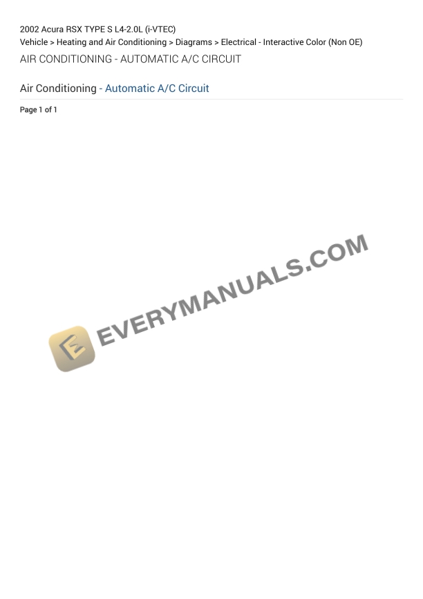 acura rsx type s 2002 electrical diagrams l4 20l i vtec 1