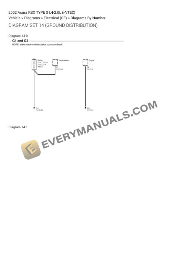 Acura RSX TYPE S 2002 Electrical Diagrams L4-2.0L (i-VTEC)-2