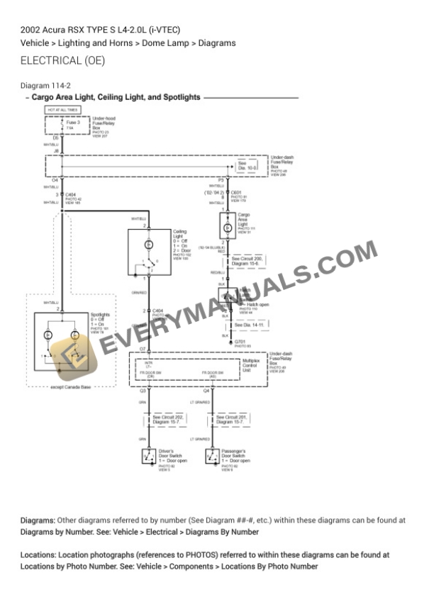 Acura RSX TYPE S 2002 Electrical Diagrams L4-2.0L (i-VTEC)-3