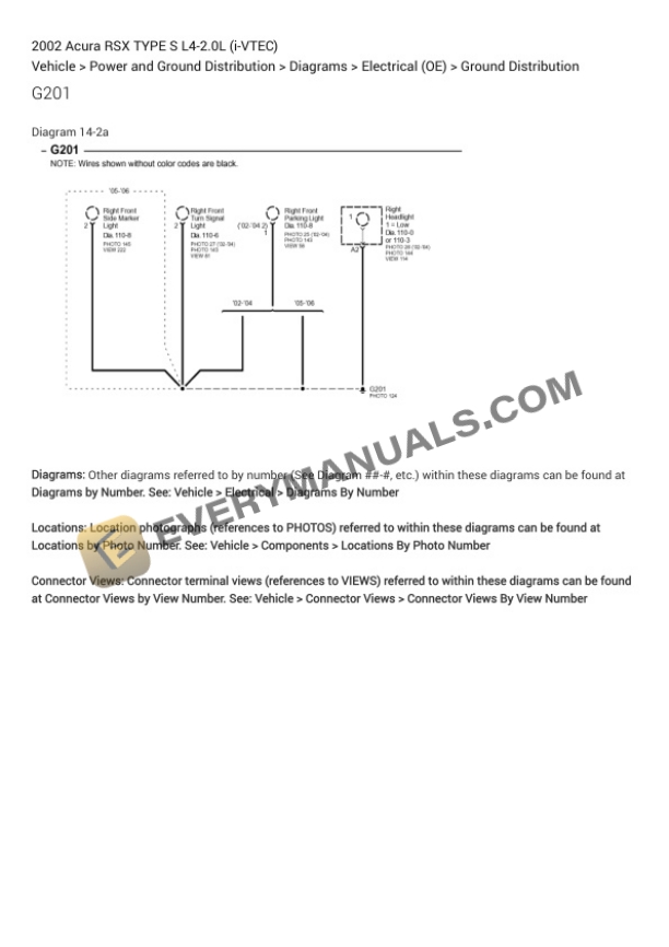 Acura RSX TYPE S 2002 Electrical Diagrams L4-2.0L (i-VTEC)-4