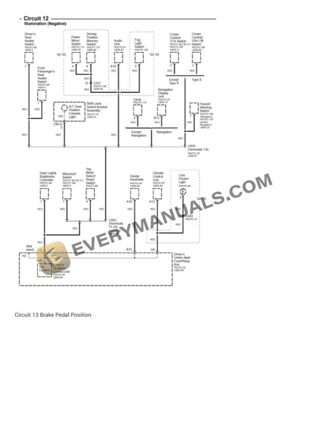 Acura TL 2000 Electrical Diagrams V6-3206cc 3.2L SOHC MFI-2