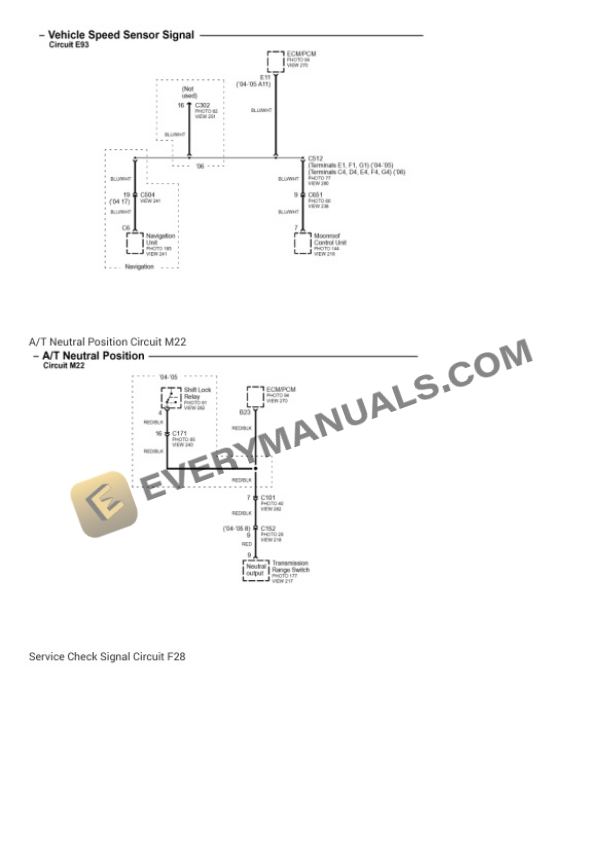 Acura TL 2006 Electrical Diagrams V6-3.2L-2
