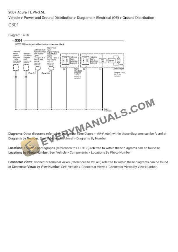 Acura TL 2007 Electrical Diagrams V6-3.5L-3