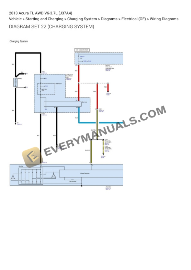 Acura TL AWD 2013 Electrical Diagrams V6-3.7L (J37A4)-4