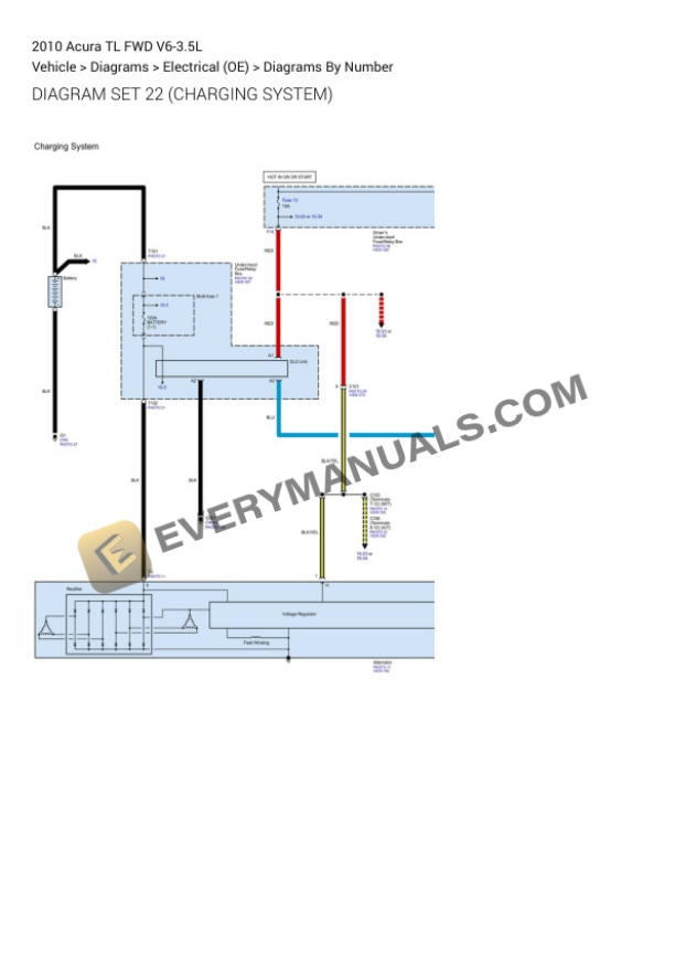 Acura TL FWD 2010 Electrical Diagrams V6-3.5L-4
