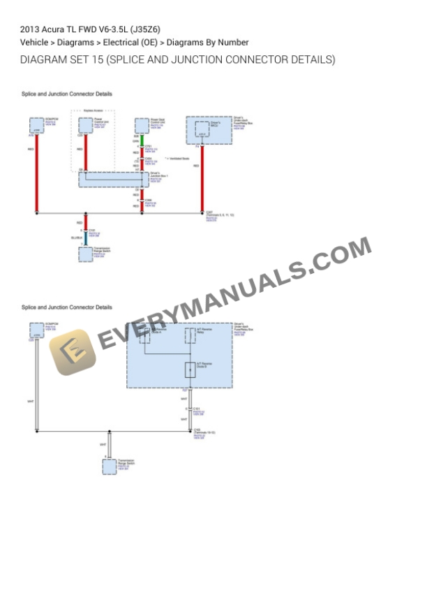 Acura TL FWD 2013 Electrical Diagrams V6-3.5L (J35Z6)-2