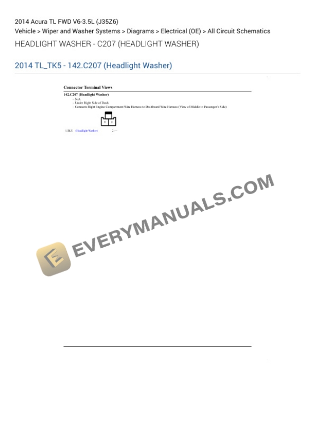 Acura TL FWD 2014 Electrical Diagrams V6-3.5L (J35Z6)-2