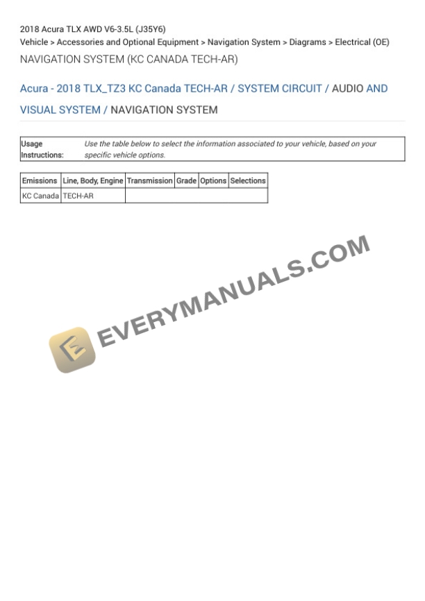 Acura TLX AWD 2018 Electrical Diagrams V6-3.5L (J35Y6)-4