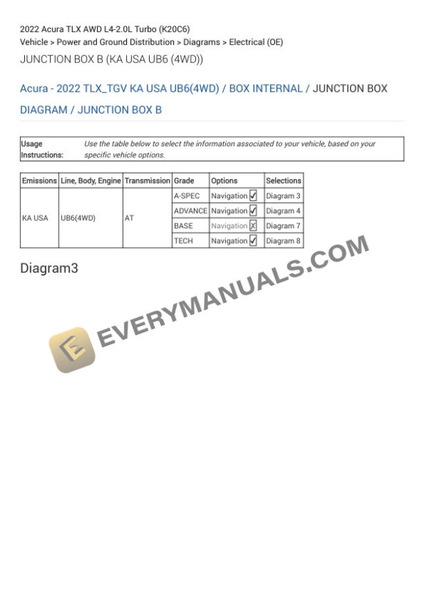 Acura TLX AWD 2022 Electrical Diagrams L4-2.0L Turbo (K20C6)-3