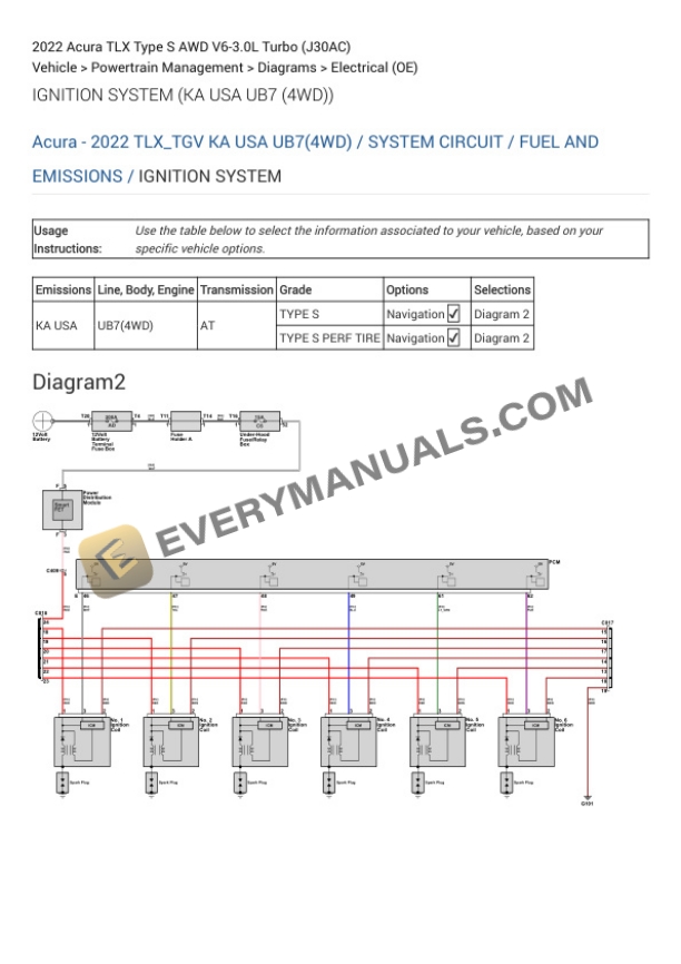 Acura TLX Type S AWD 2022 Electrical Diagrams V6-3.0L Turbo (J30AC)-3