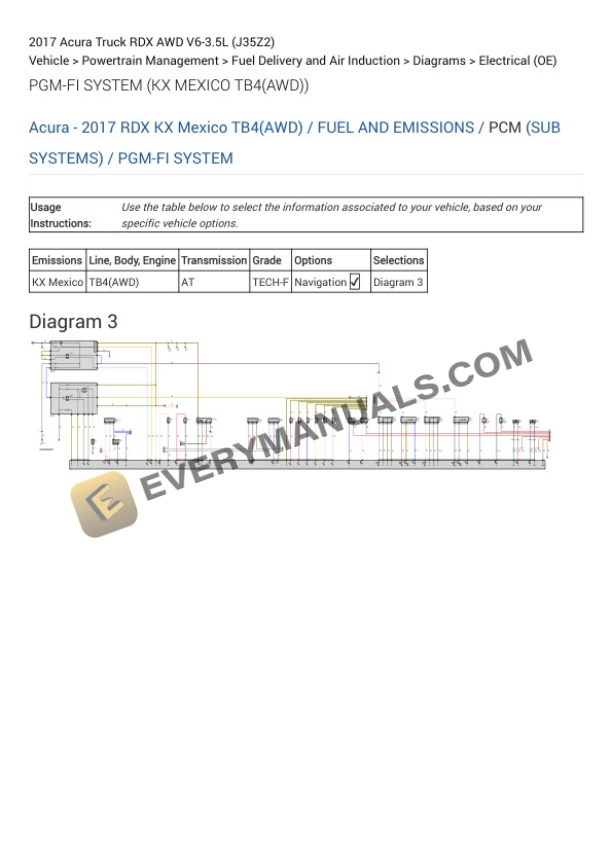 Acura Truck RDX AWD 2017 Electrical Diagrams V6-3.5L (J35Z2) 6 Acura Truck RDX AWD 2017 Electrical Diagrams V6-3.5L (J35Z2) - Image 4