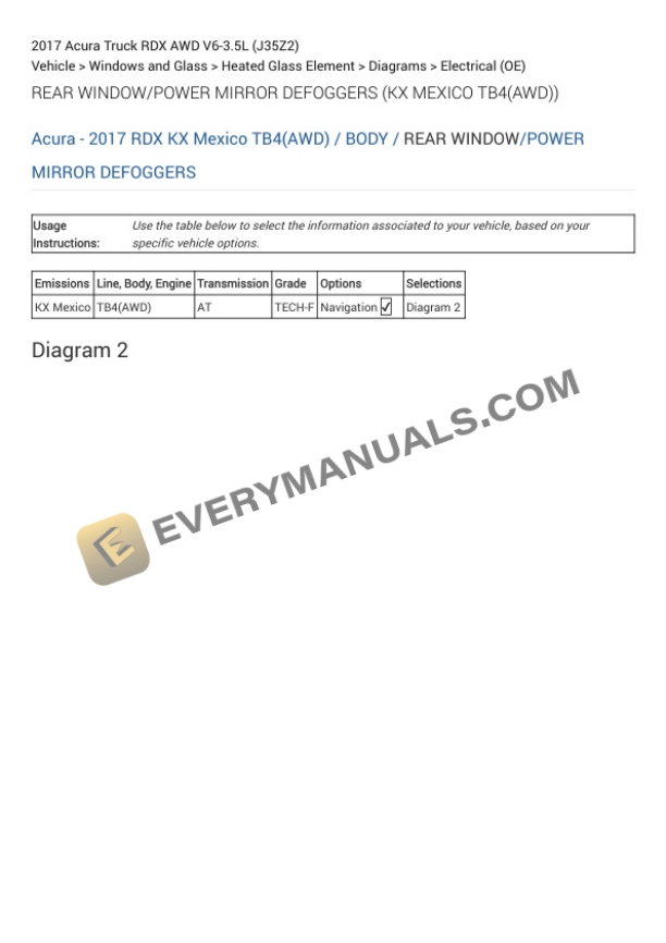 Acura Truck RDX AWD 2017 Electrical Diagrams V6-3.5L (J35Z2) 7 Acura Truck RDX AWD 2017 Electrical Diagrams V6-3.5L (J35Z2) - Image 5