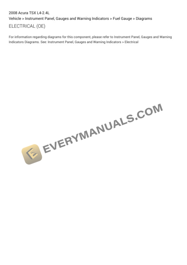 Acura TSX 2008 Electrical Diagrams L4-2.4L-3