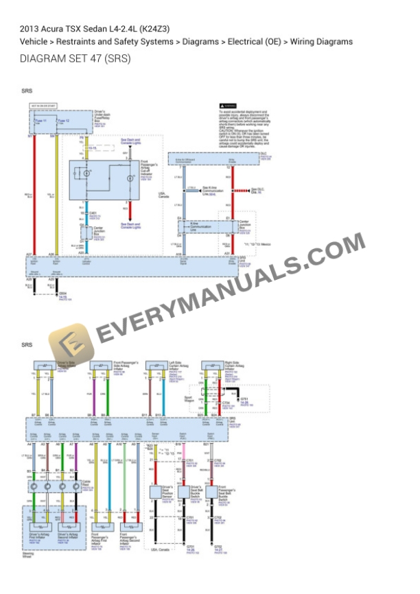 Acura TSX Sedan 2013 Electrical Diagrams L4-2.4L (K24Z3)-5