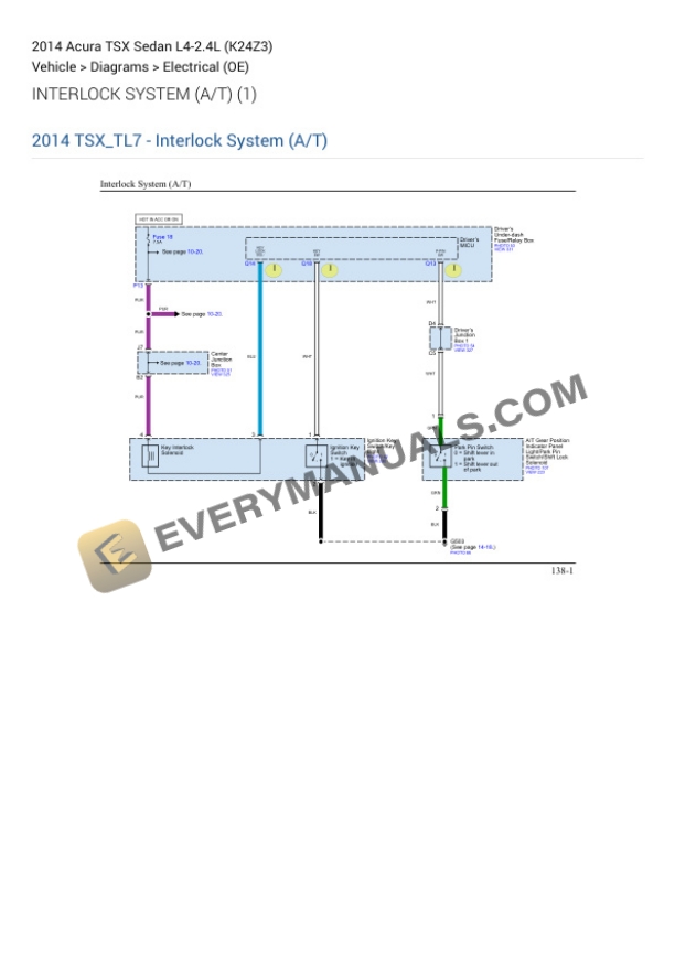 Acura TSX Sedan 2014 Electrical Diagrams L4-2.4L (K24Z3)-4