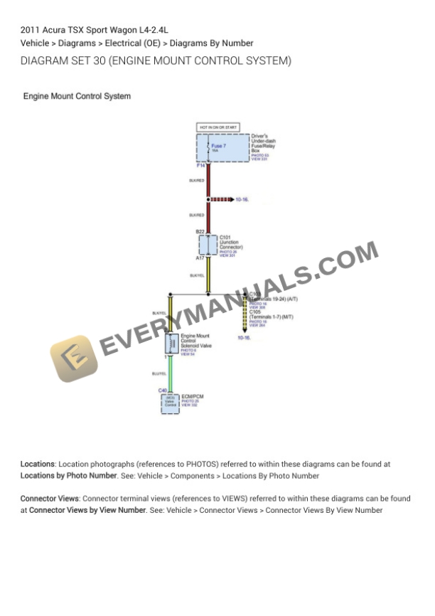 Acura TSX Sport Wagon 2011 Electrical Diagrams L4-2.4L-4