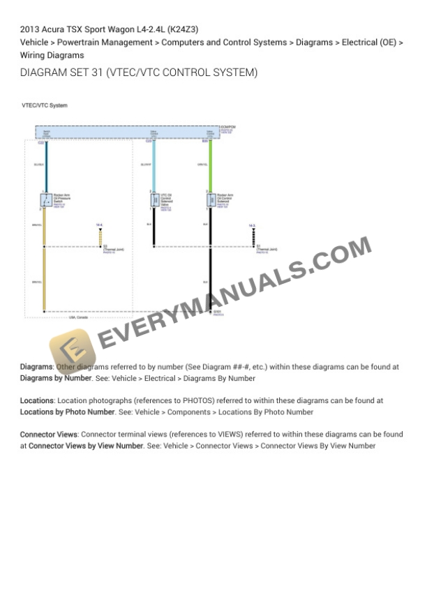 Acura TSX Sport Wagon 2013 Electrical Diagrams L4-2.4L (K24Z3)-4